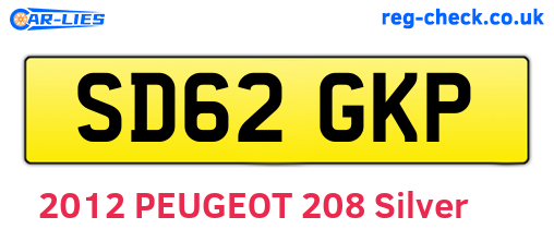 SD62GKP are the vehicle registration plates.