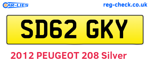 SD62GKY are the vehicle registration plates.