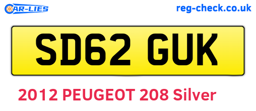 SD62GUK are the vehicle registration plates.