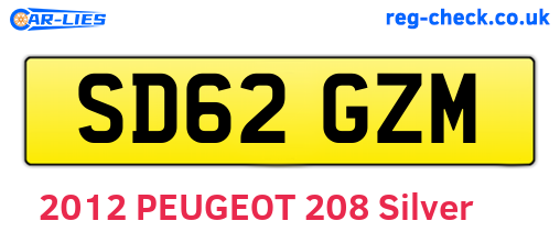 SD62GZM are the vehicle registration plates.