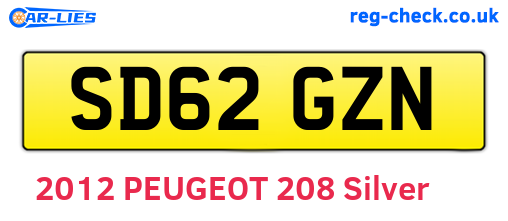 SD62GZN are the vehicle registration plates.