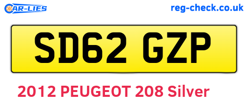 SD62GZP are the vehicle registration plates.