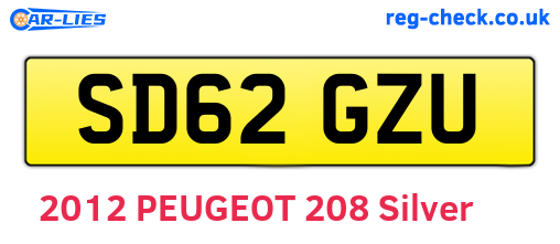 SD62GZU are the vehicle registration plates.