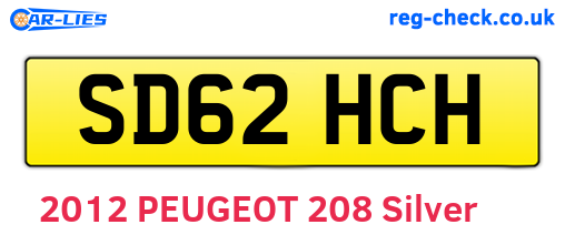 SD62HCH are the vehicle registration plates.