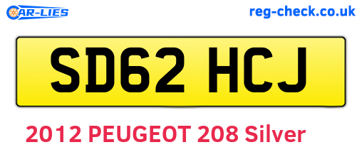 SD62HCJ are the vehicle registration plates.