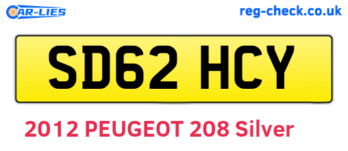 SD62HCY are the vehicle registration plates.