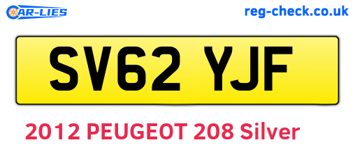 SV62YJF are the vehicle registration plates.