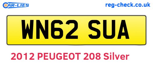 WN62SUA are the vehicle registration plates.