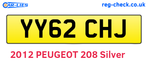 YY62CHJ are the vehicle registration plates.