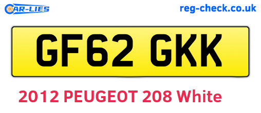 GF62GKK are the vehicle registration plates.