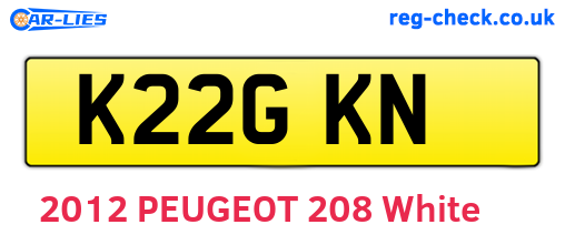K22GKN are the vehicle registration plates.