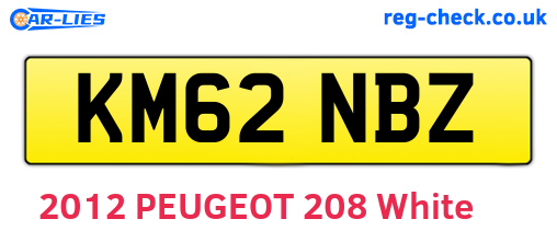 KM62NBZ are the vehicle registration plates.