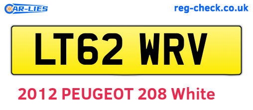 LT62WRV are the vehicle registration plates.