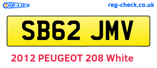 SB62JMV are the vehicle registration plates.