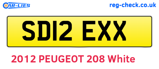 SD12EXX are the vehicle registration plates.