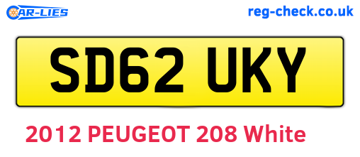 SD62UKY are the vehicle registration plates.