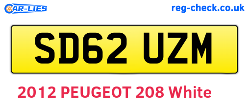 SD62UZM are the vehicle registration plates.