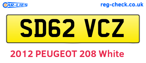 SD62VCZ are the vehicle registration plates.