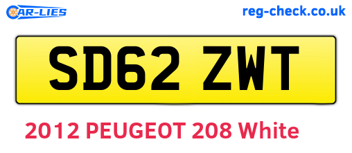 SD62ZWT are the vehicle registration plates.