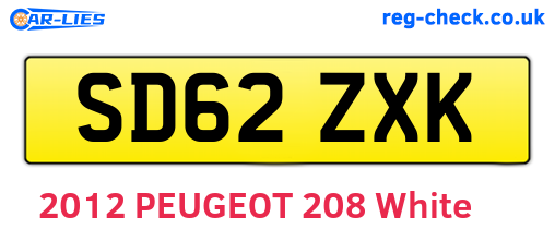 SD62ZXK are the vehicle registration plates.