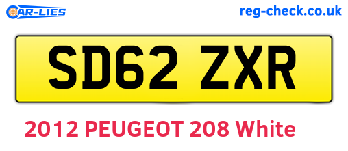 SD62ZXR are the vehicle registration plates.