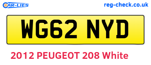 WG62NYD are the vehicle registration plates.