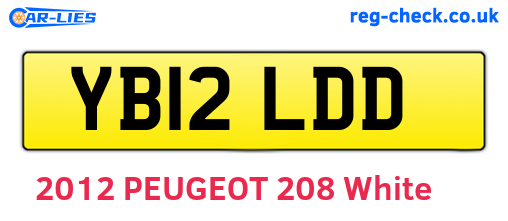 YB12LDD are the vehicle registration plates.