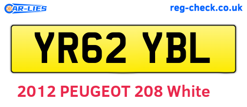 YR62YBL are the vehicle registration plates.