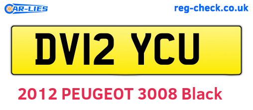 DV12YCU are the vehicle registration plates.