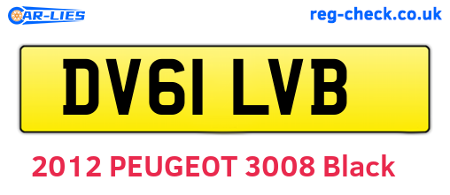 DV61LVB are the vehicle registration plates.