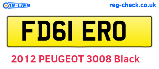 FD61ERO are the vehicle registration plates.