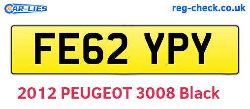 FE62YPY are the vehicle registration plates.