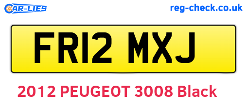 FR12MXJ are the vehicle registration plates.