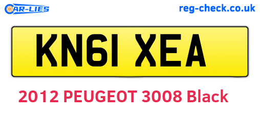 KN61XEA are the vehicle registration plates.
