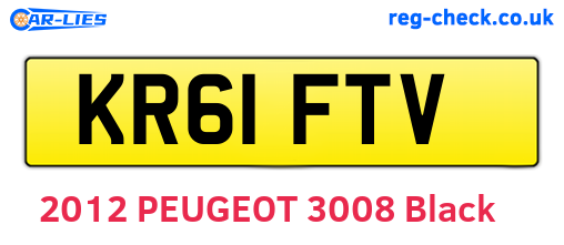 KR61FTV are the vehicle registration plates.
