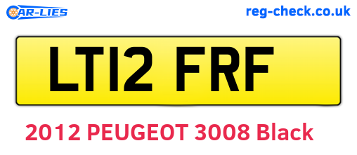 LT12FRF are the vehicle registration plates.