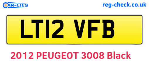 LT12VFB are the vehicle registration plates.