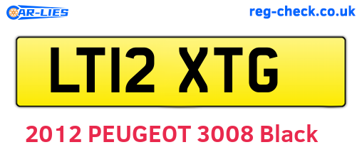 LT12XTG are the vehicle registration plates.