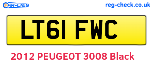 LT61FWC are the vehicle registration plates.