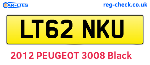 LT62NKU are the vehicle registration plates.
