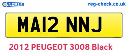 MA12NNJ are the vehicle registration plates.