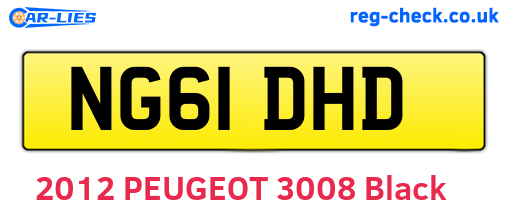 NG61DHD are the vehicle registration plates.