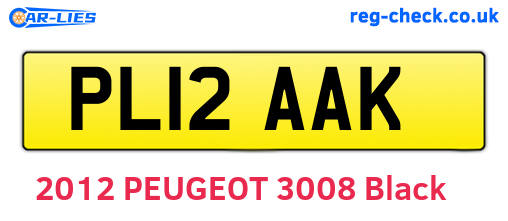 PL12AAK are the vehicle registration plates.