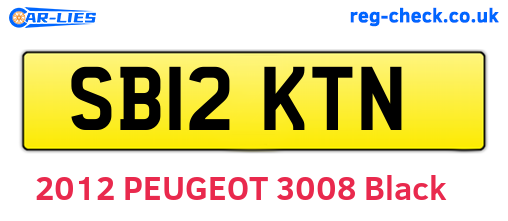 SB12KTN are the vehicle registration plates.
