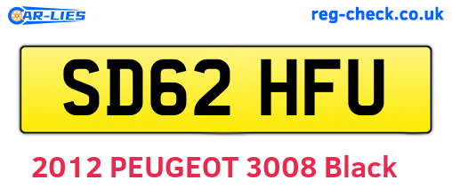 SD62HFU are the vehicle registration plates.