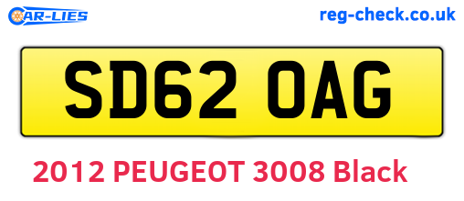 SD62OAG are the vehicle registration plates.