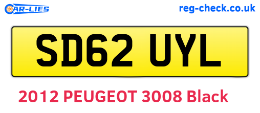 SD62UYL are the vehicle registration plates.