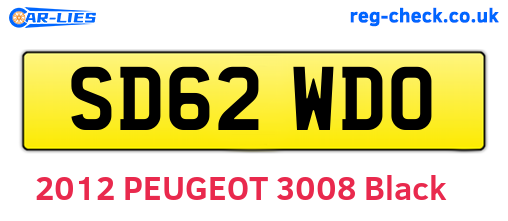 SD62WDO are the vehicle registration plates.
