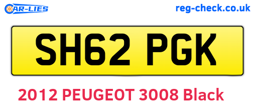 SH62PGK are the vehicle registration plates.