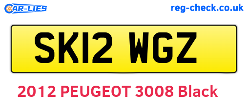 SK12WGZ are the vehicle registration plates.